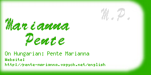 marianna pente business card